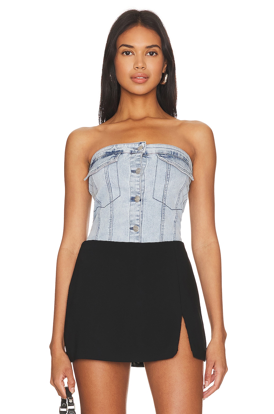 

Топ superdown Jozie Strapless, цвет Blue Denim