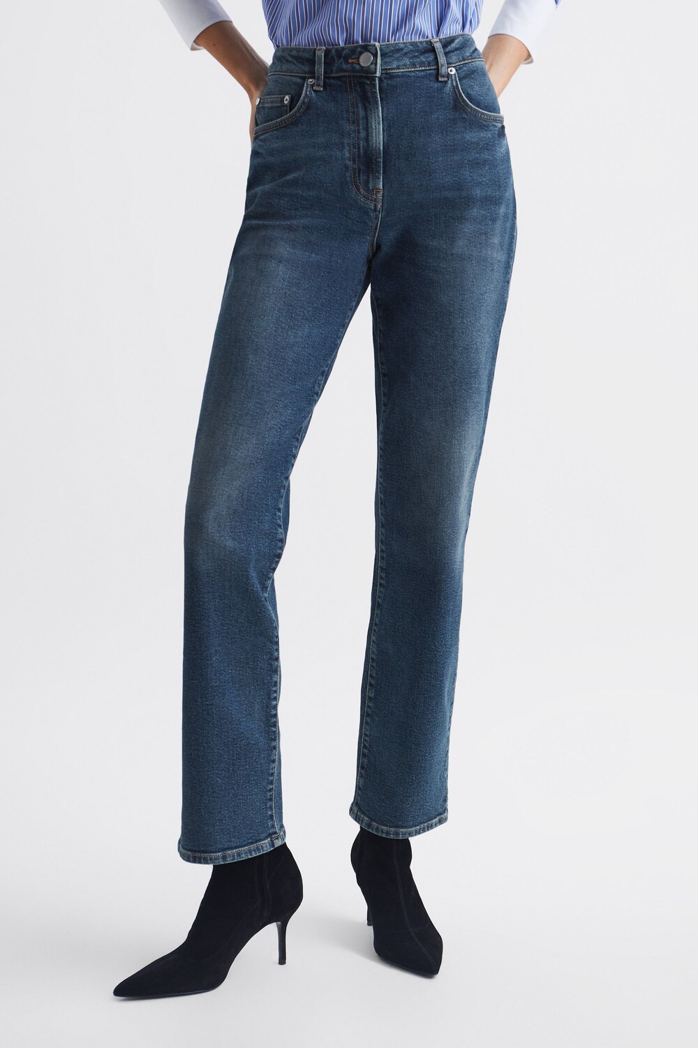 

Прямые джинсы-бойфренды Phillipa Reiss, синий