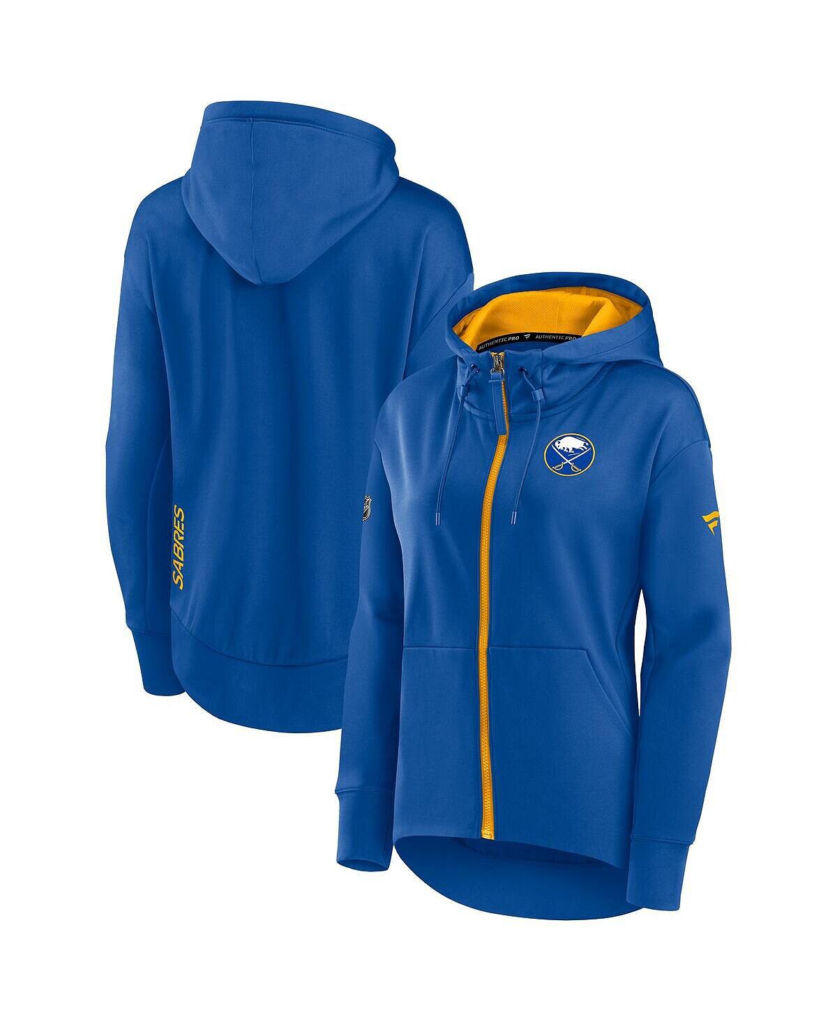 

Женская фирменная толстовка с молнией во всю длину Royal Buffalo Sabres Authentic Pro Rink Fanatics