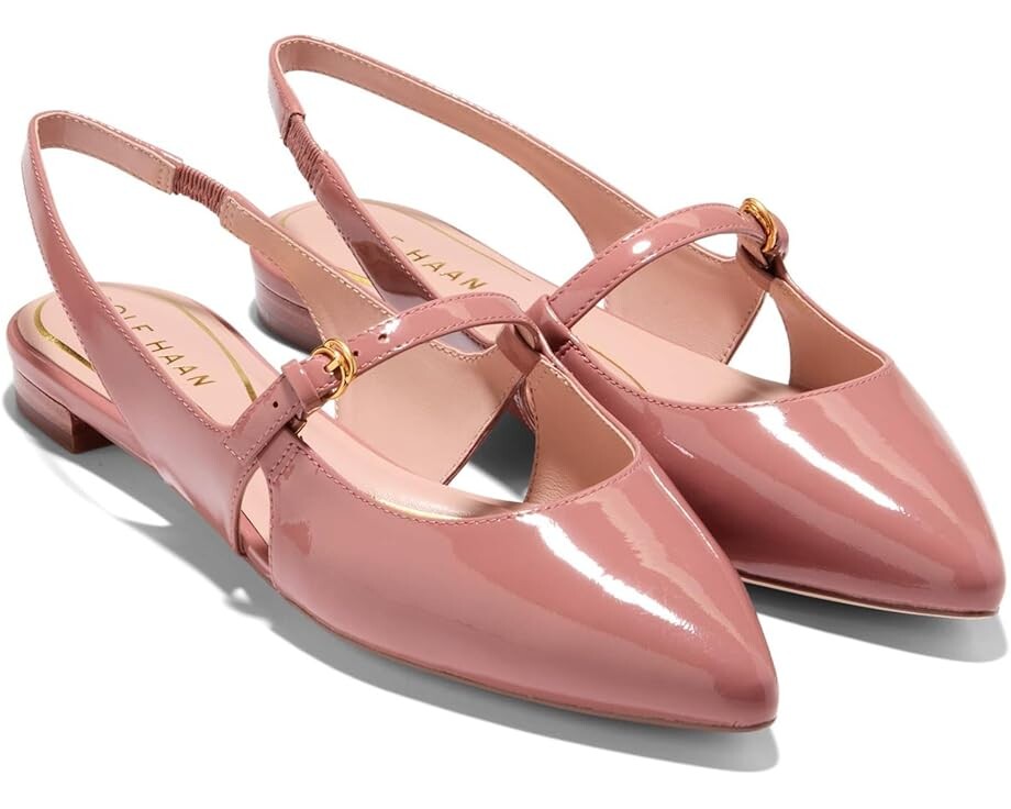 

Туфли на плоской подошве Cole Haan Anya Slingback Flat, цвет Rouge Patent Leather