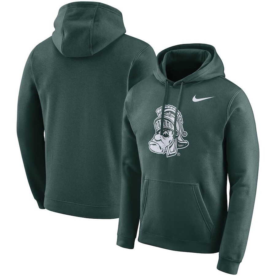 

Пуловер с капюшоном Nike Michigan State Spartans, зеленый