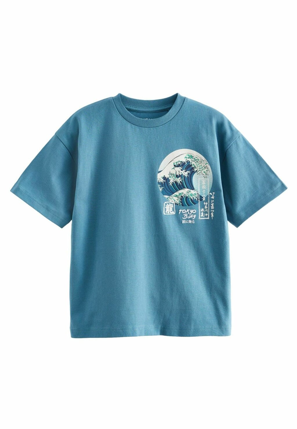 

Футболка с принтом RELAXED FIT SHORT SLEEVE Next, цвет teal