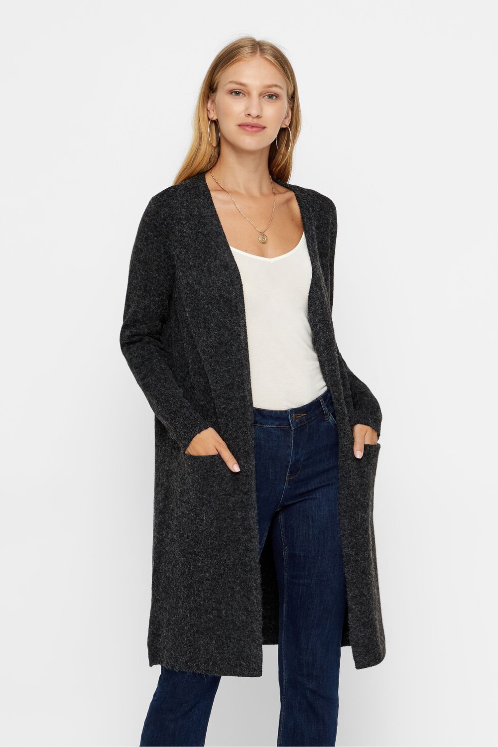 

Мягкий на ощупь удлиненный кардиган VERO MODA, черный