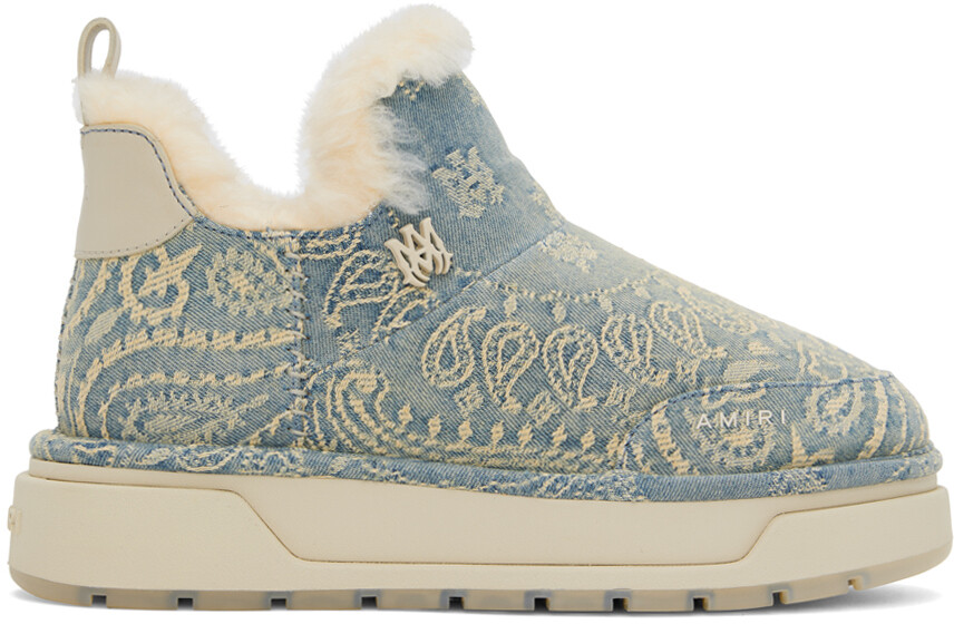 

Синие ботинки челси с банданой Malibu Amiri