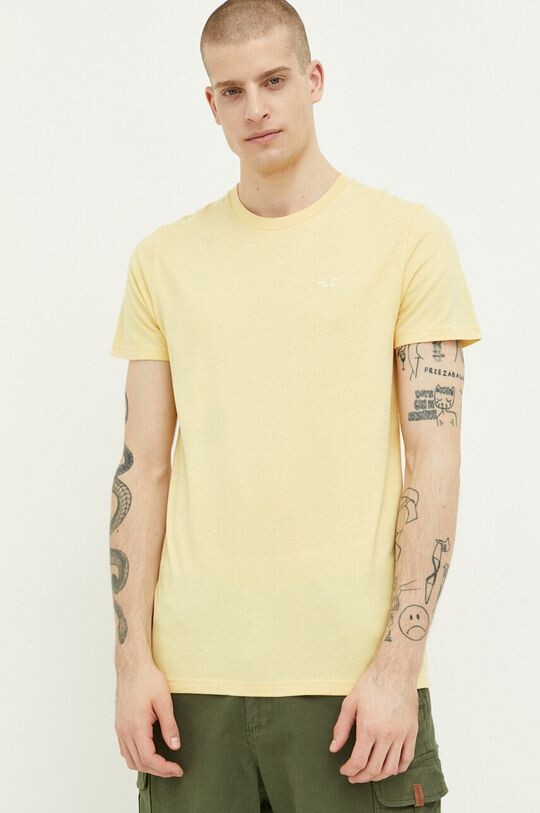 

Компания Холлистер хлопковая футболка Hollister Co., желтый