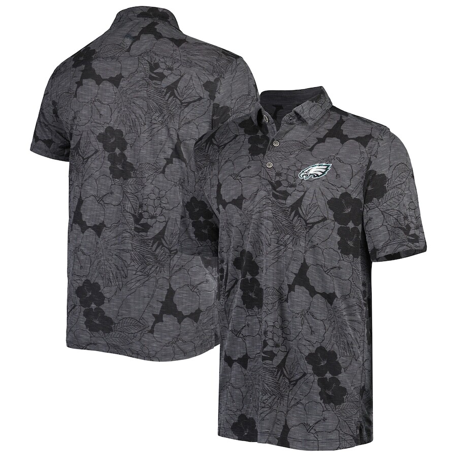 

Поло с коротким рукавом Tommy Bahama Philadelphia Eagles, черный