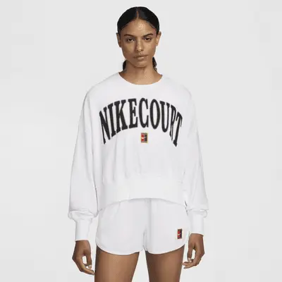 

Толстовка Nike NikeCourt Heritage, цвет White/White/Flat Pewter/Black