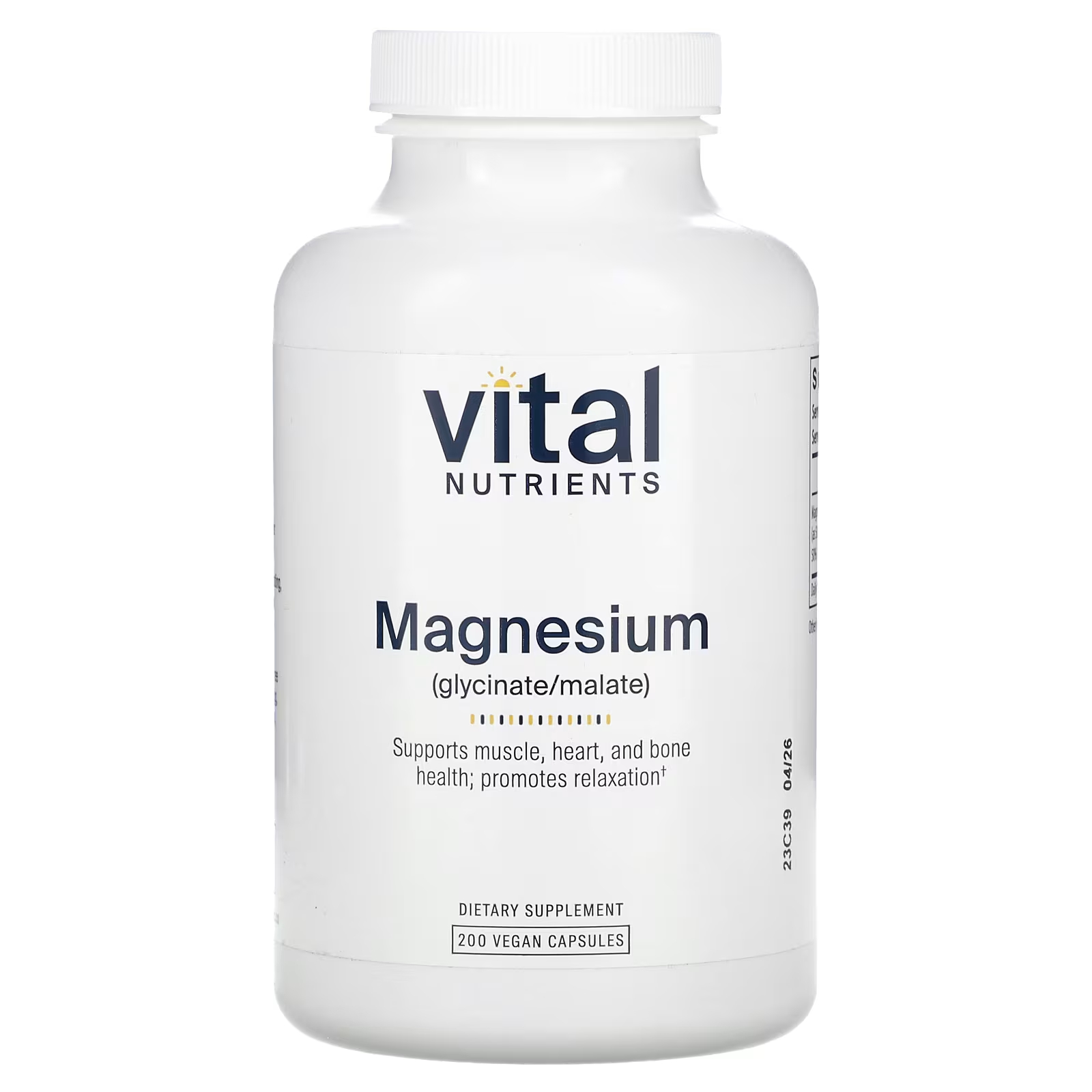 Vital Nutrients Магний 200 веганских капсул