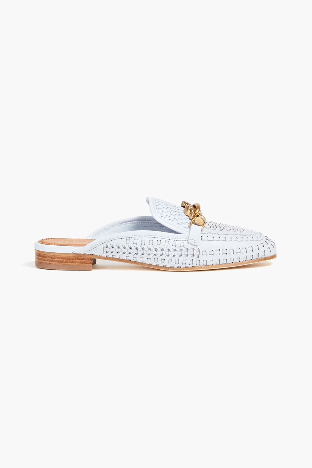 

Мюли Jessa из плетеной кожи с декором Tory Burch, голубое небо