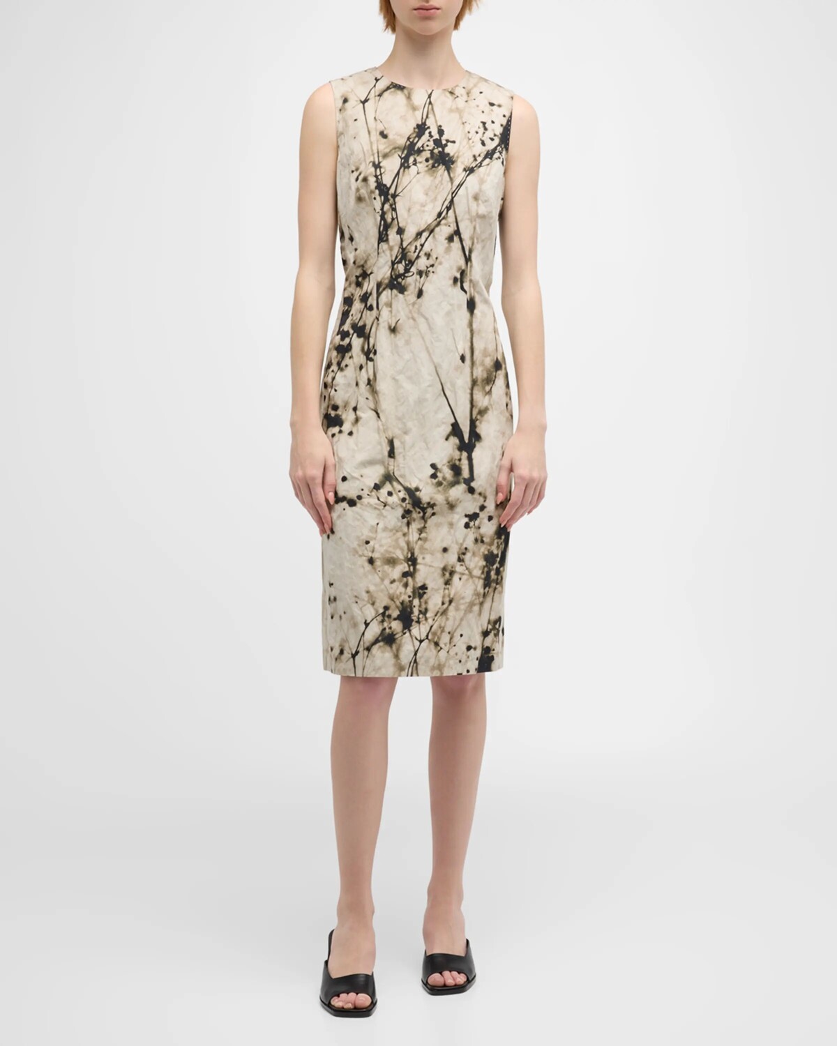 

Платье-футляр с принтом Harpson Shadow Lafayette 148 New York, цвет Plaster Multi