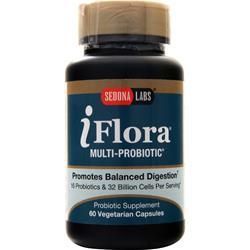 Sedona Labs Мульти-пробиотик iFlora 60 вег капсул health labs care 4her пробиотик дневной ночной пробиотик в двухкомпонентной формуле пищевая добавка 60 капсул