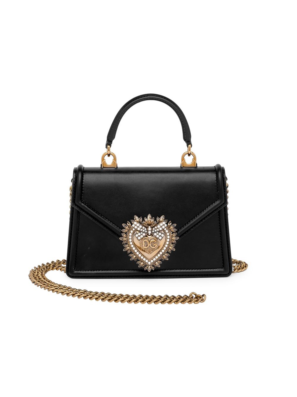 

Кожаная сумка с ручкой сверху Devotion DOLCE&GABBANA, черный