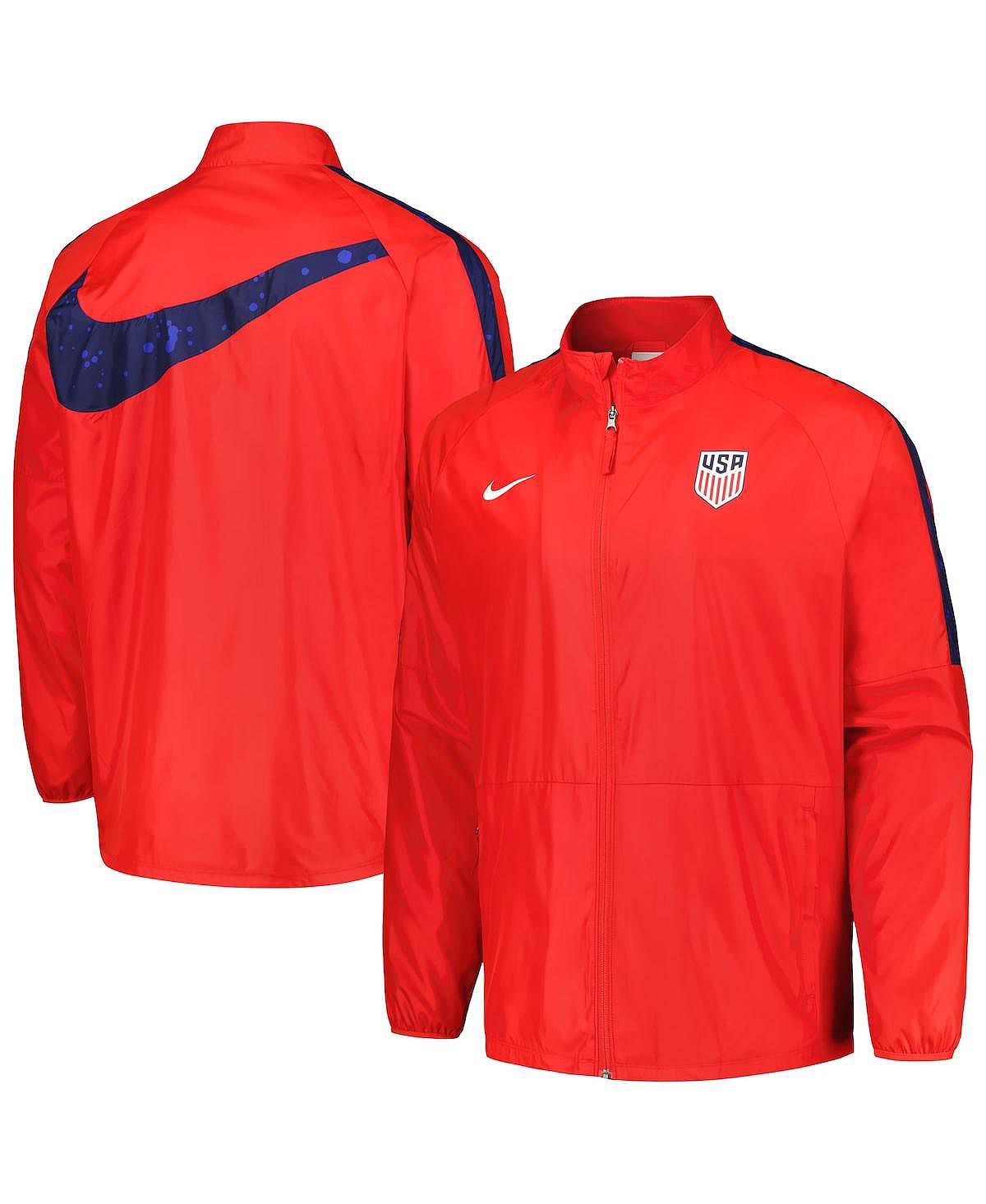 Мужская красная куртка с молнией во всю длину USMNT 2023 Academy AWF реглан Nike цена и фото