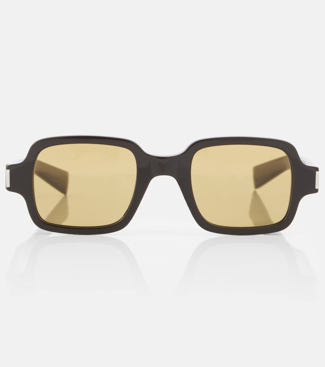 Солнцезащитные очки SL 720 квадратные Saint Laurent, цвет brown-brown-brown