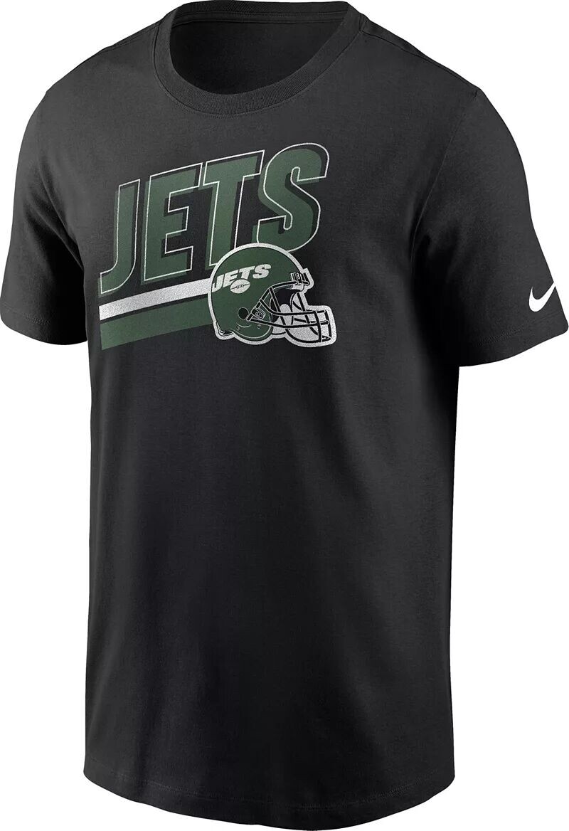 

Мужская черная футболка Nike New York Jets Blitz Helmet