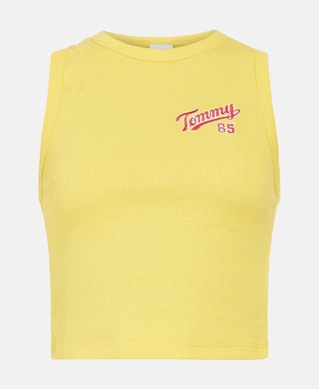 

Укороченный топ Tommy Hilfiger, светло-желтого
