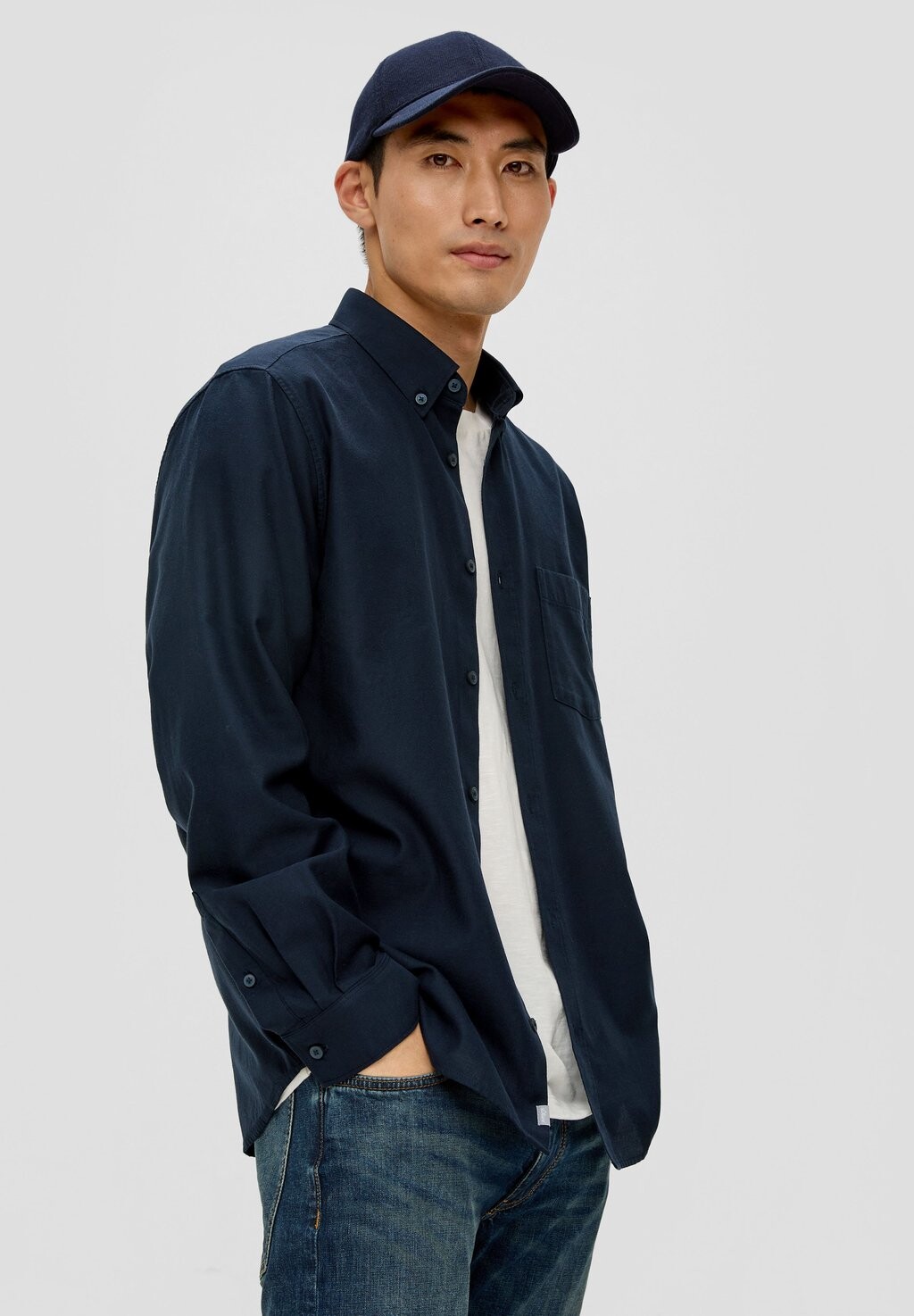 

Рубашка REGULAR BUTTON-DOWN s.Oliver, цвет navy