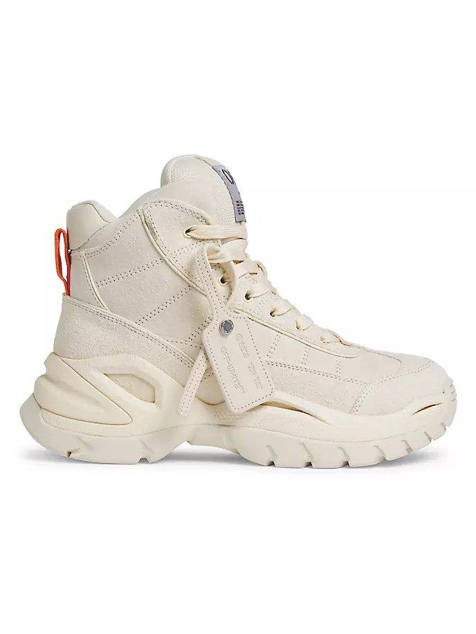 

Кожаные высокие кеды Hiker Off-White, бежевый