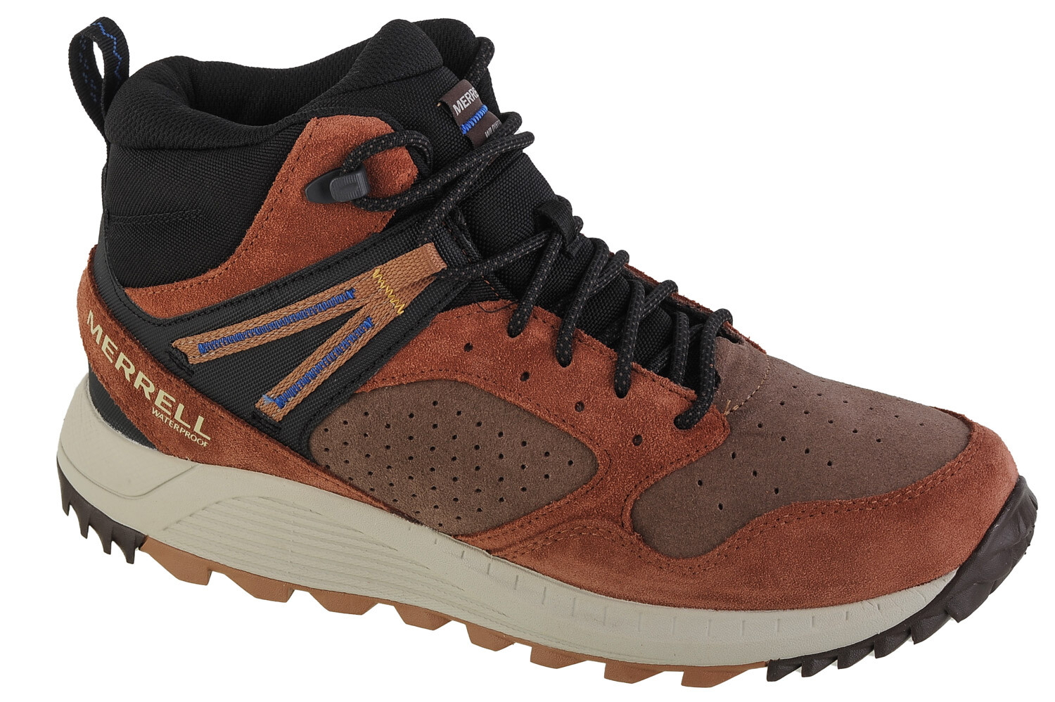 

Сапоги Merrell Merrell Wildwood Sneaker Mid WP, коричневый