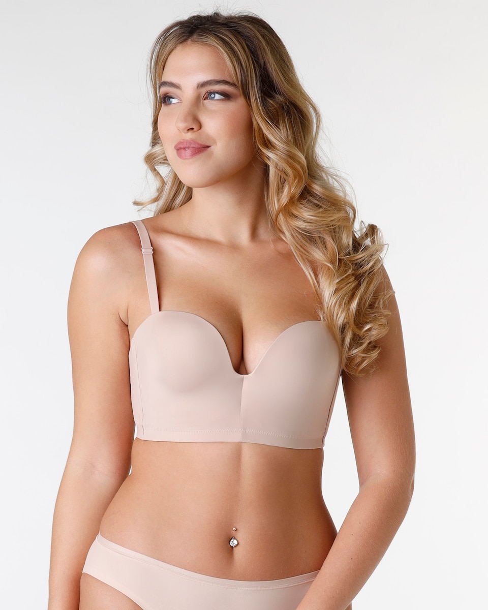 

Бюстгальтер без косточек Ultimate Silhouette с открытой спиной и вырезом сзади Wonderbra, естественный