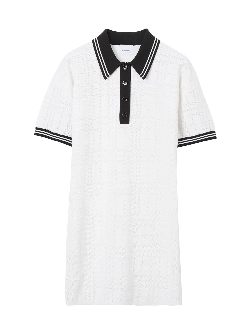 

Мини-платье поло из смесового хлопка Eloisa Burberry, белый