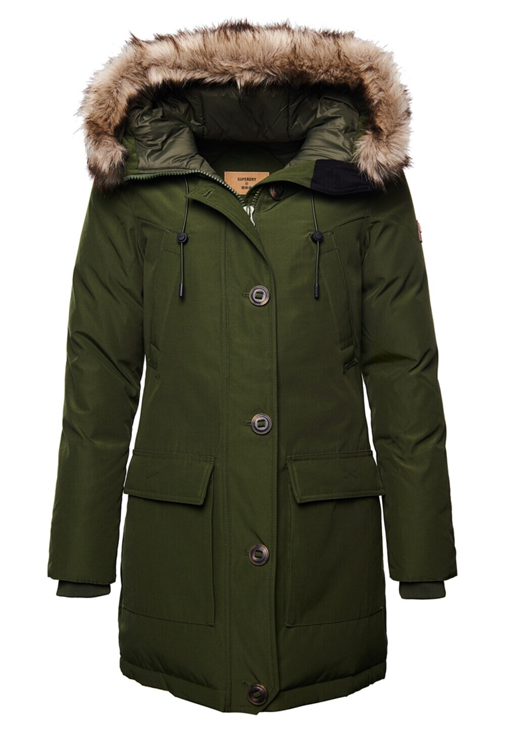 

Зимняя парка Superdry Rookie, хаки