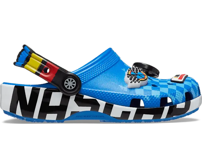 

Классические сабо Nascar Crocs детские, цвет Bright Cobalt