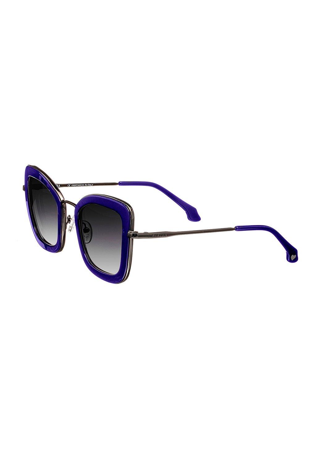 Солнцезащитные очки Delphine ручной работы в Италии Bertha, темно-синий