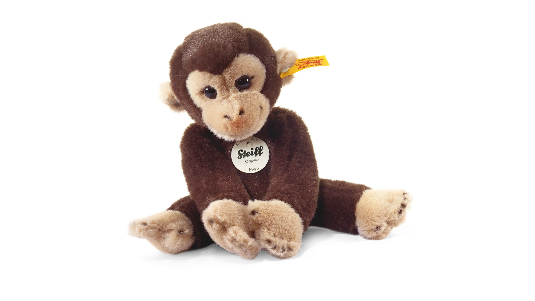 цена Steiff Koko Monkey 25 коричневый