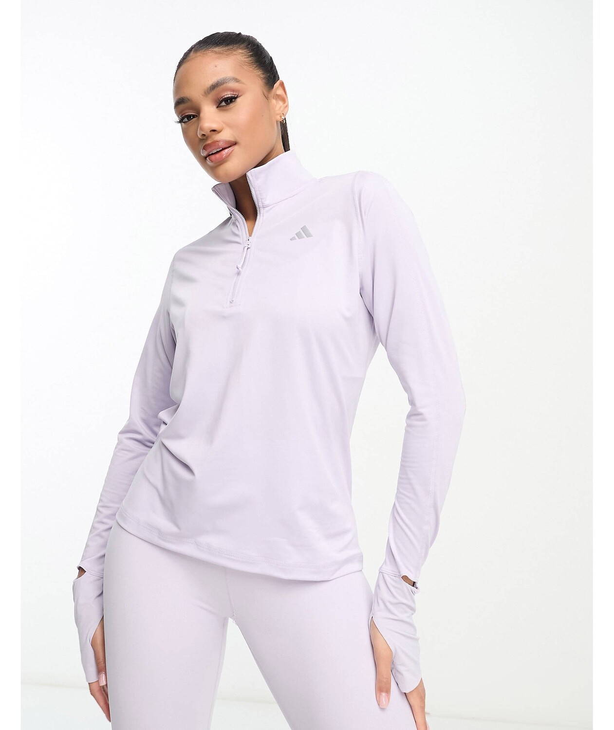 

Сиреневый топ на молнии adidas Running Own The Run adidas performance