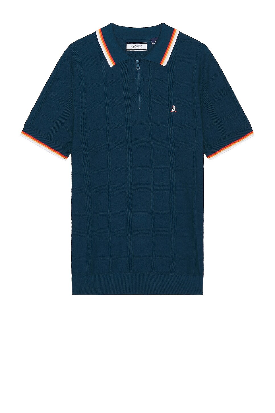 

Свитер Original Penguin Quarter Zip Polo, цвет Poseidon Blue