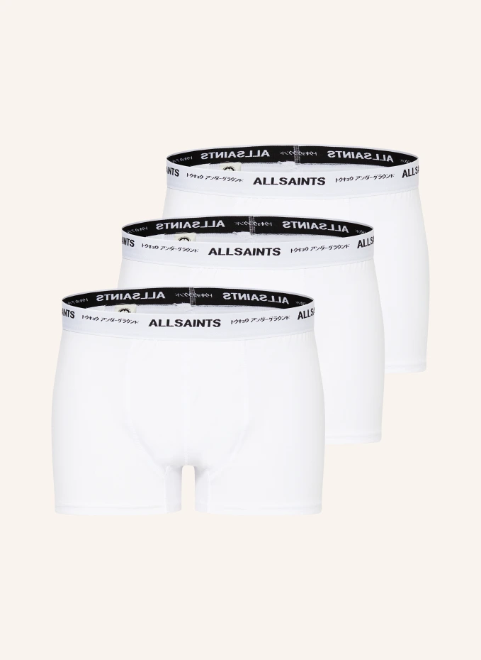 

Комплект из 3 боксеров underground Allsaints, белый