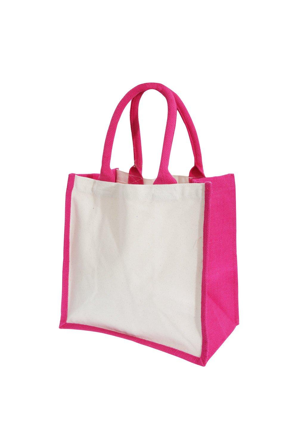 Джутовая сумка для принтеров миди (14 литров) Westford Mill, розовый