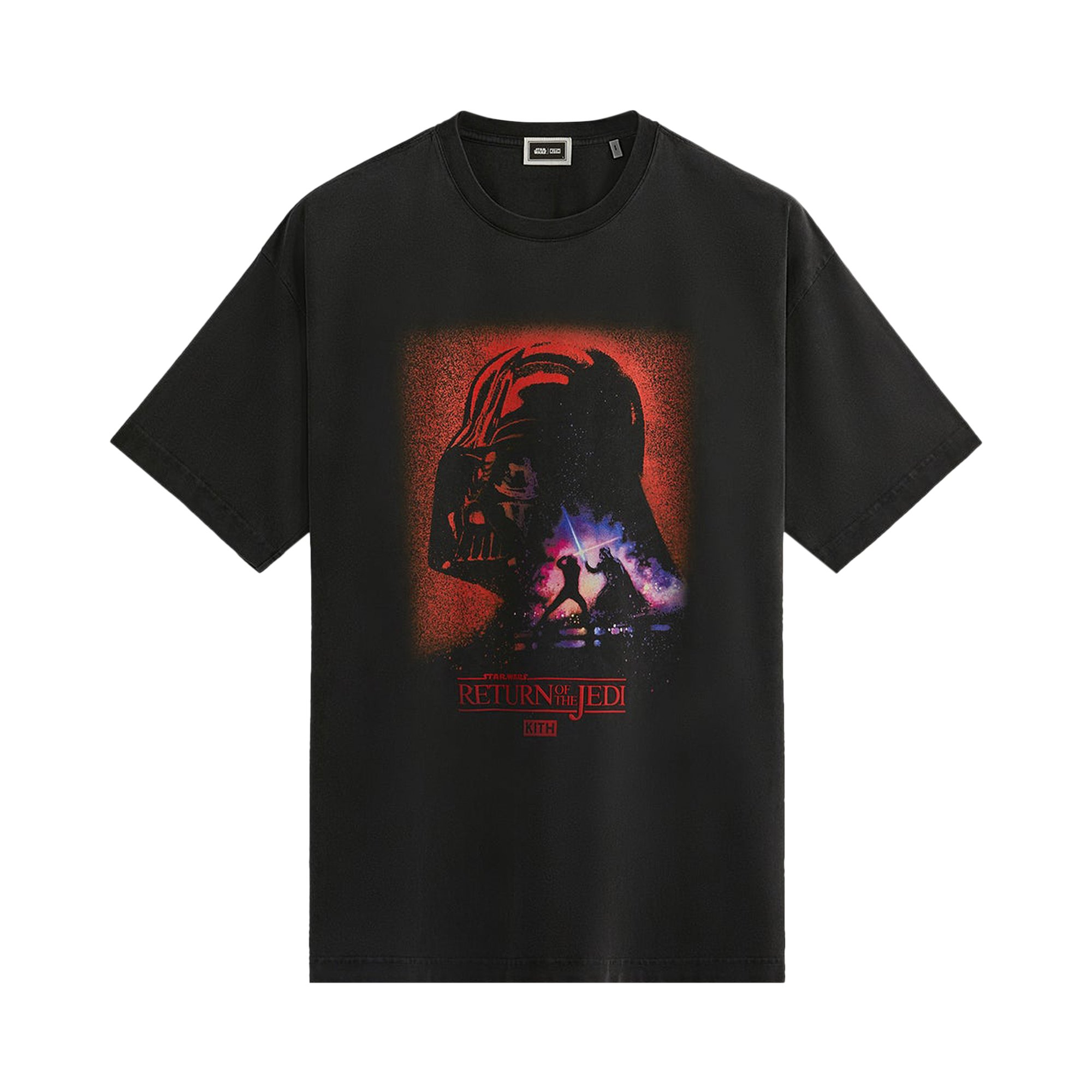 Винтажная футболка Черный с плакатом Kith x Star Wars Darth Vader