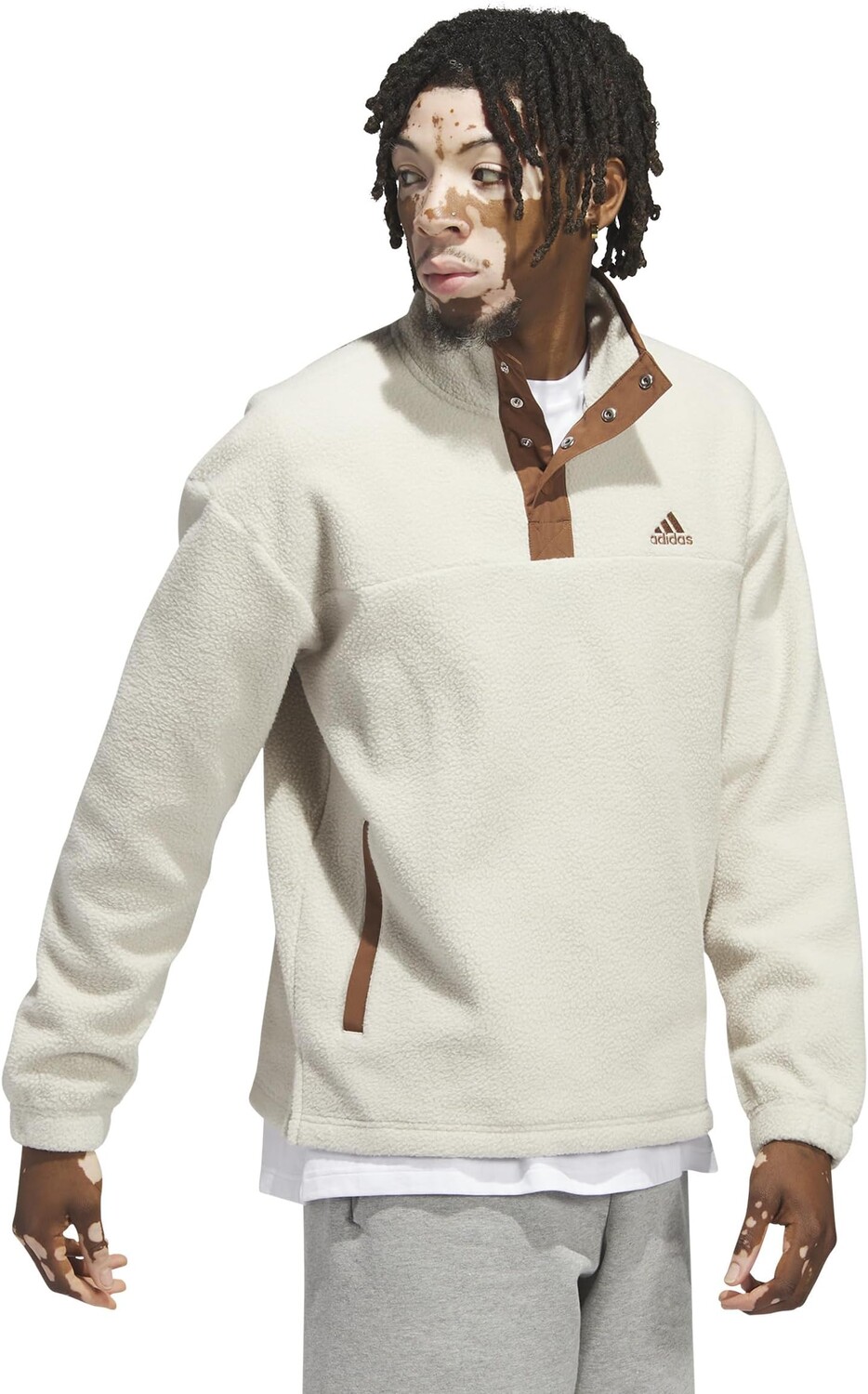 

Пуловер из флиса adidas, цвет Wonder Beige