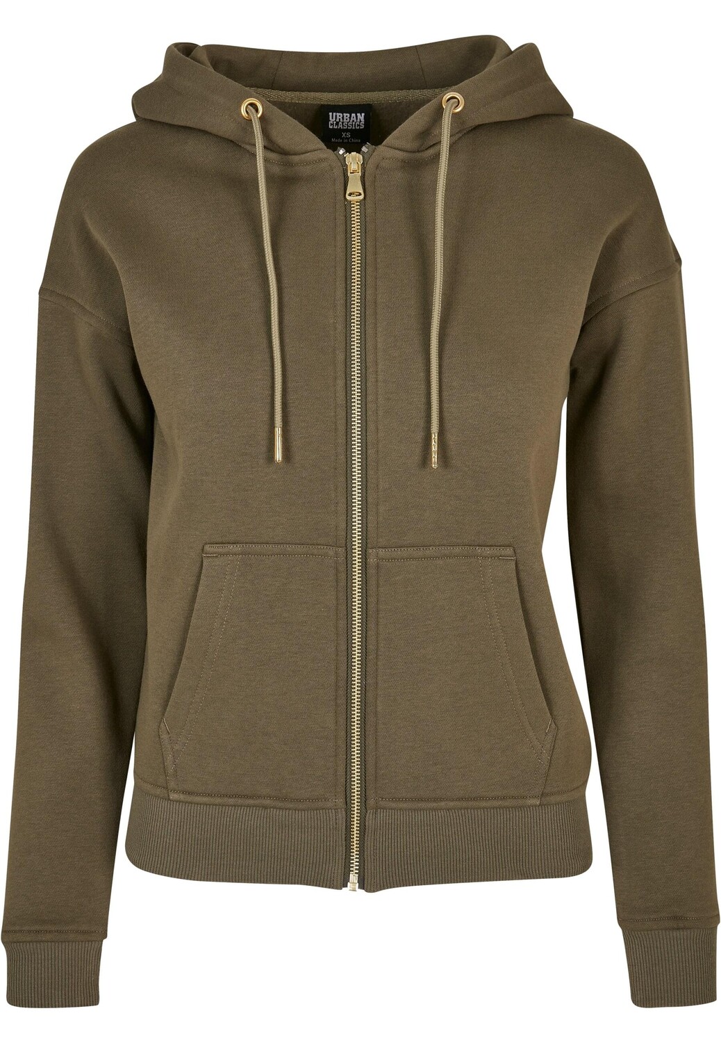 

Толстовка Urban Classics Zip Kapuzenpullover, оливковый