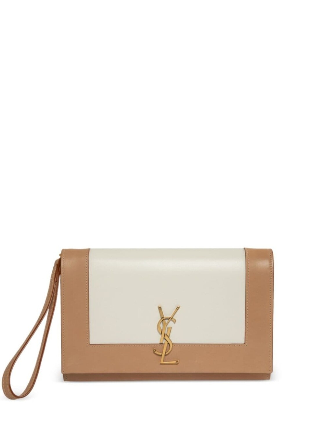

Saint Laurent клатч Cassandre, нейтральный цвет