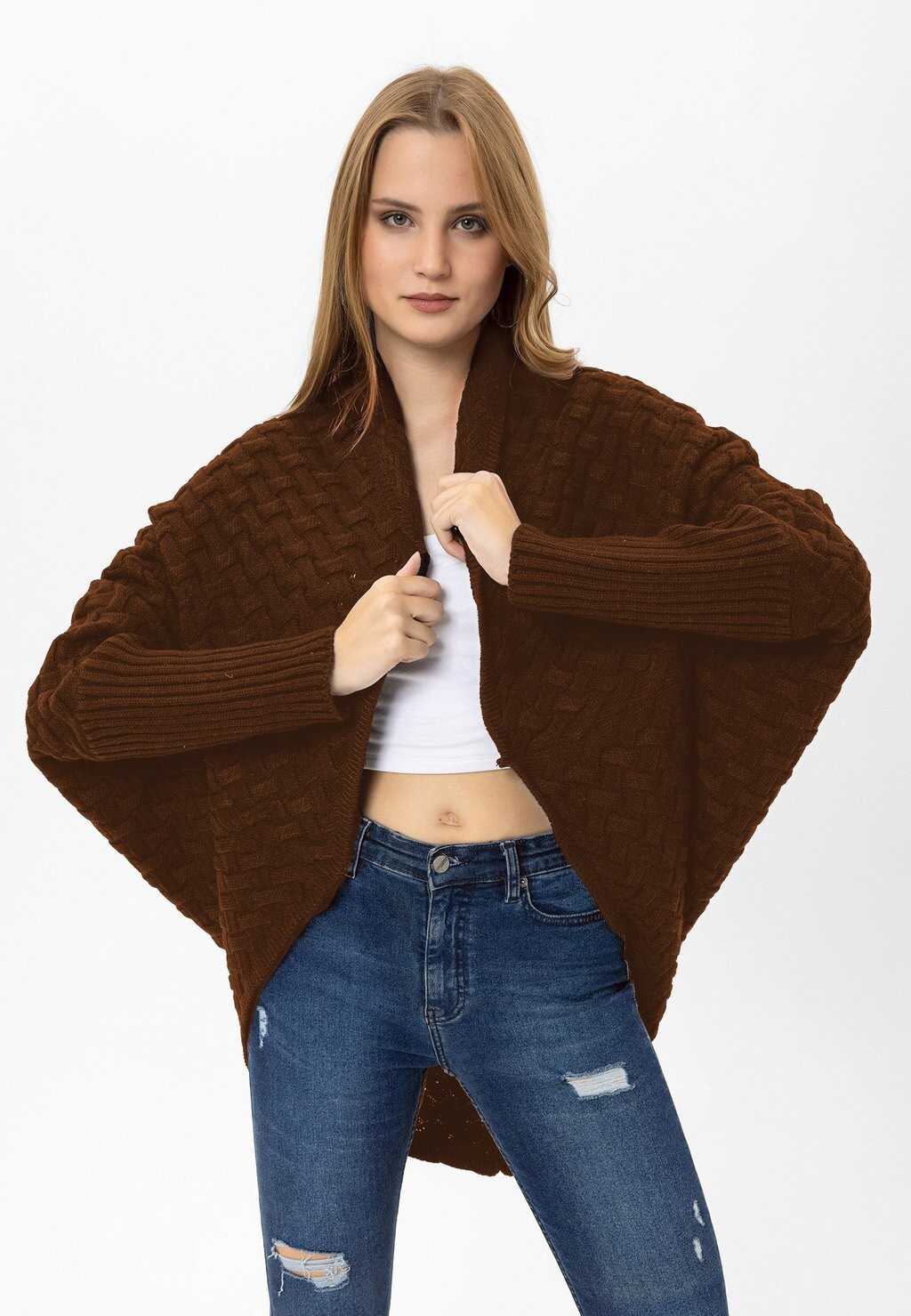 

Кардиган OVERSIZE Felix Hardy, коричневый