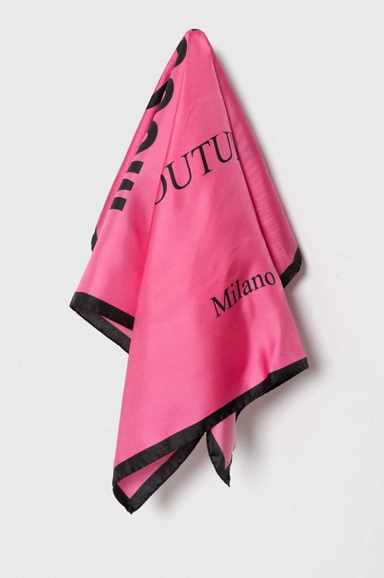 Шелковый шарф Moschino, розовый
