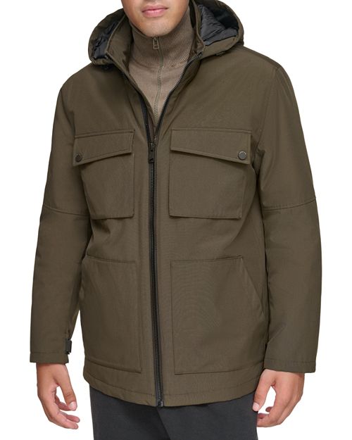 цена Куртка Lauffeld в стиле милитари с капюшоном Andrew Marc, цвет Green