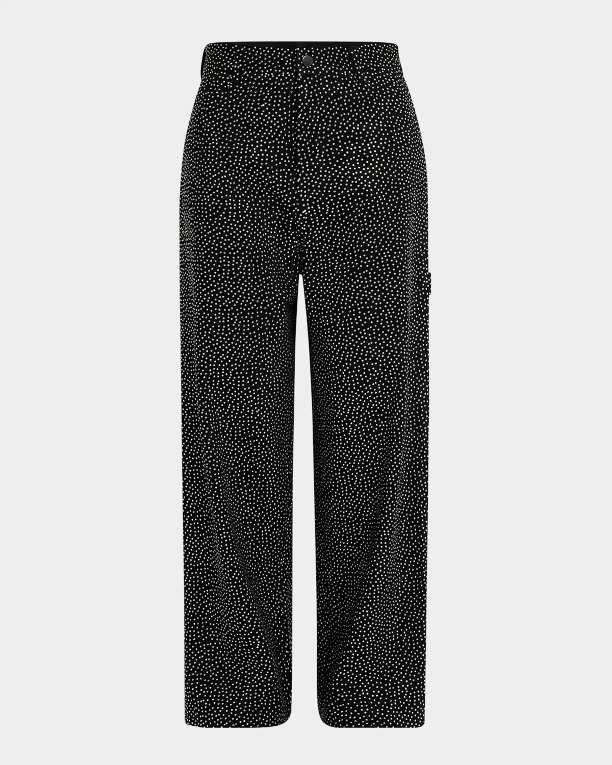 

Джинсы оверсайз с глэм-кристаллами Marc Jacobs, черный