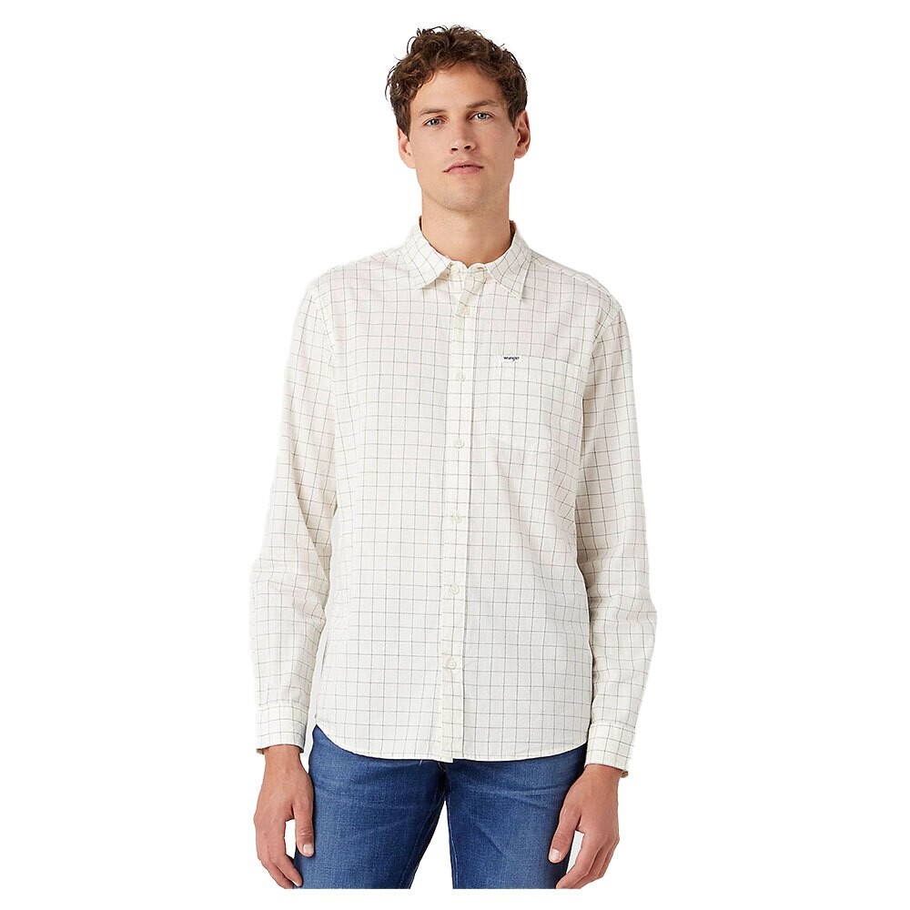 

Рубашка с длинным рукавом Wrangler 1 Pocket Regular Fit, бежевый