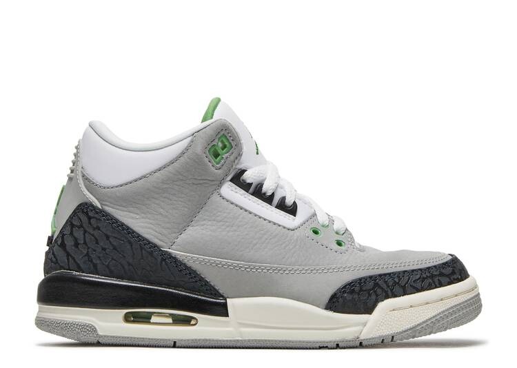 

Кроссовки AIR JORDAN 3 RETRO GS 'CHLOROPHYLL', серый
