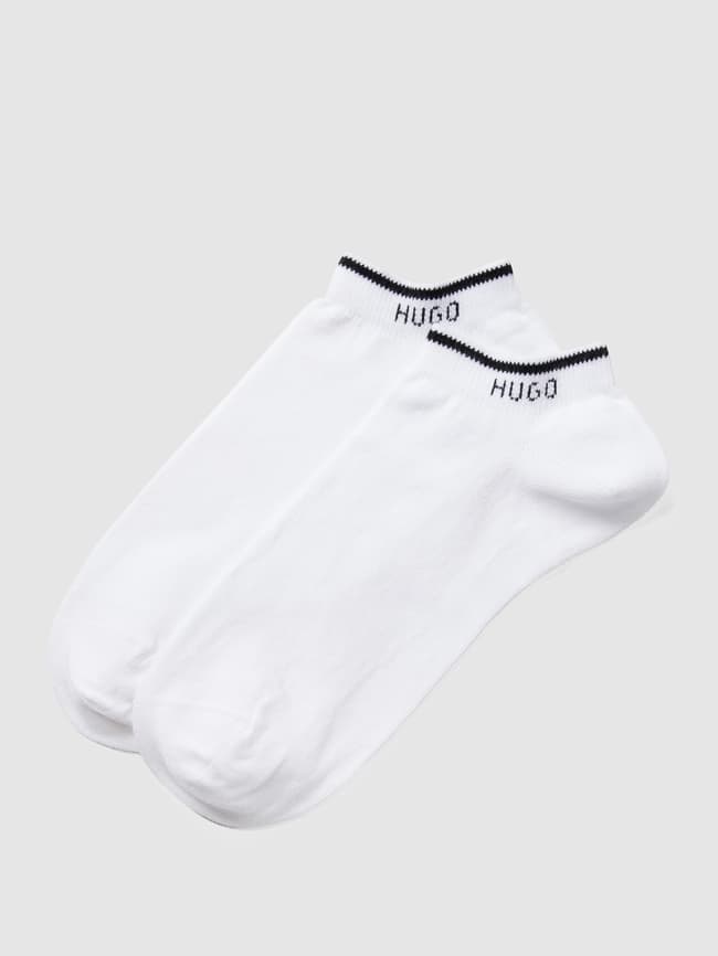 Носки-кроссовки с логотипом, в упаковке 2 шт., модель Logo HUGO, белый черный свитшот с полосками и логотипом hugo diragol s hugo red