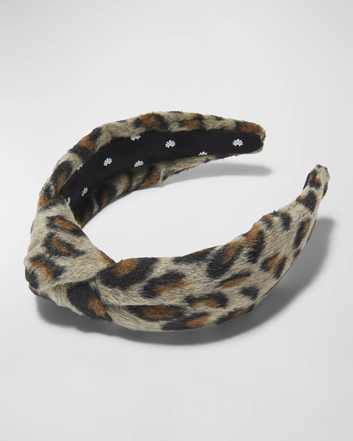 

Флисовый ободок с леопардовым принтом Lele Sadoughi, цвет Leopard