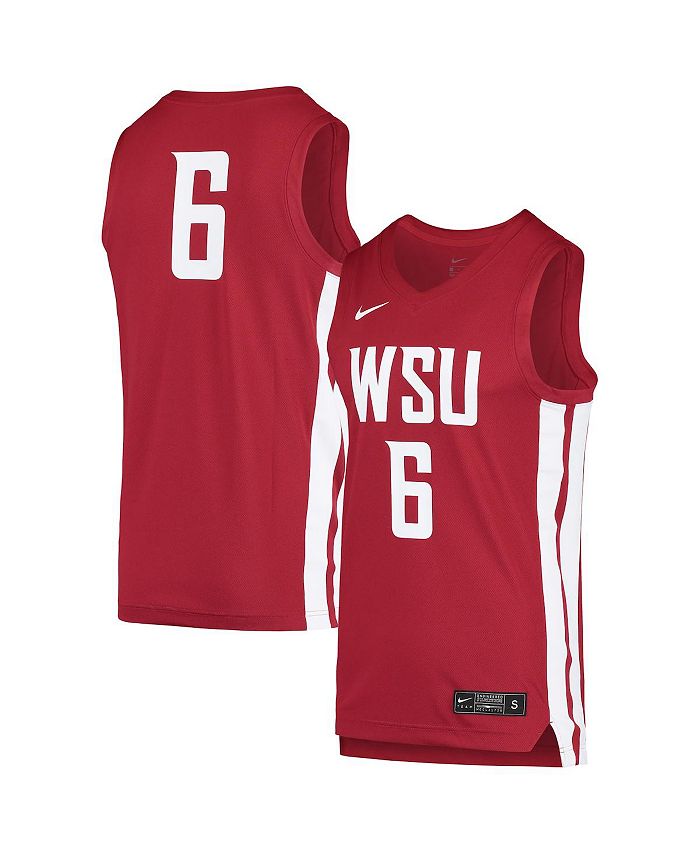 

Реплика мужской баскетбольной майки #6 Crimson Washington State Cougars Nike, красный