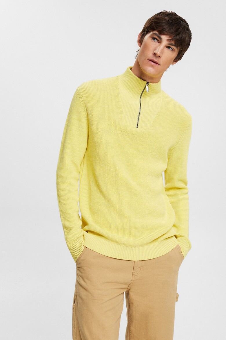 

Короткий пуловер на молнии Esprit, желтый