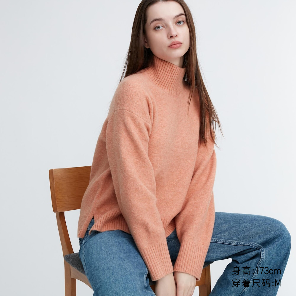 

Водолазка Uniqlo из пряжи, розовый