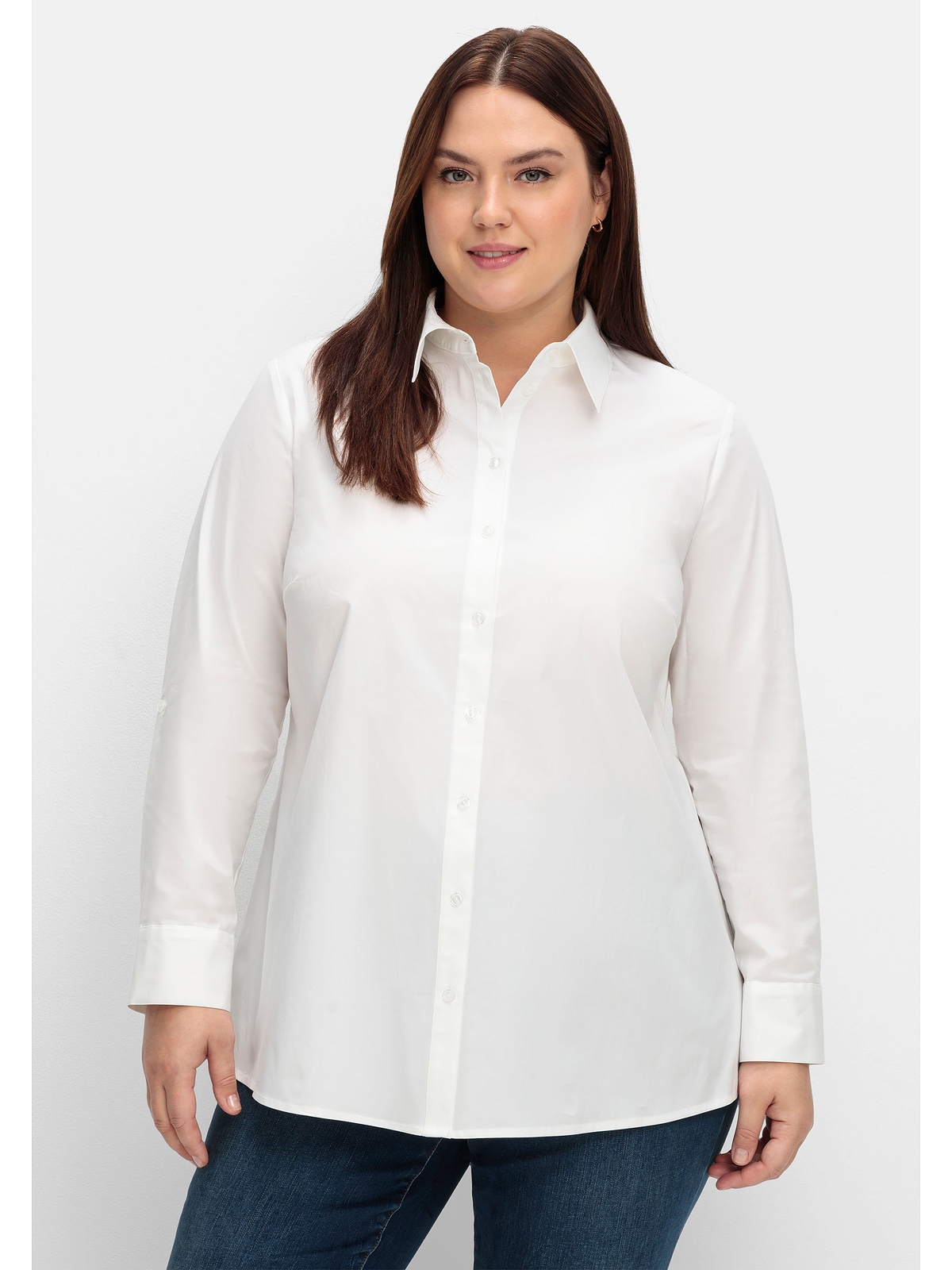 Блуза sheego Hemd, белый