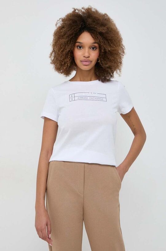 

Хлопковая футболка Armani Exchange, белый